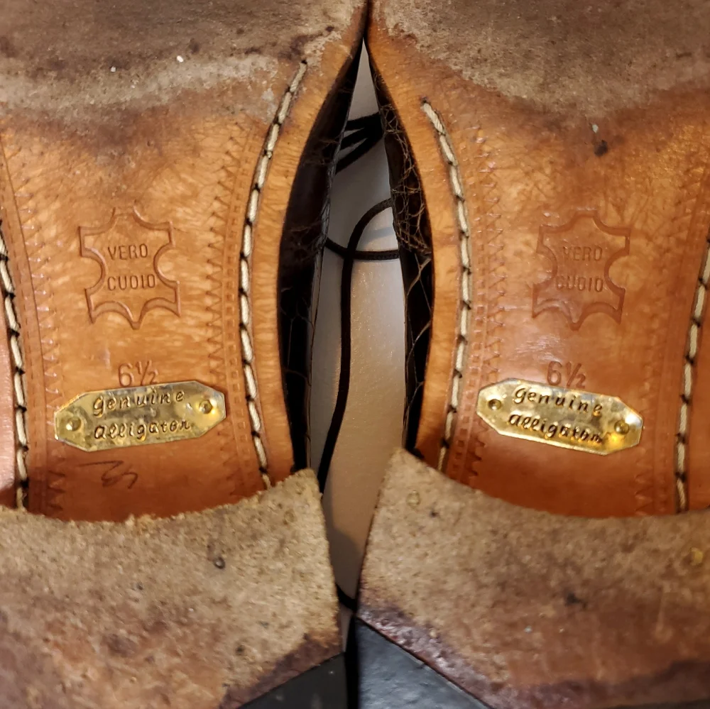 Vintage Fratelli Genuine Alligator Oxfords - Picture 10 of 13